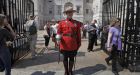 Mounties guard the Queen in London for a day