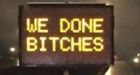 Electronic sign shows vulgar message of relief about Anthony Henday